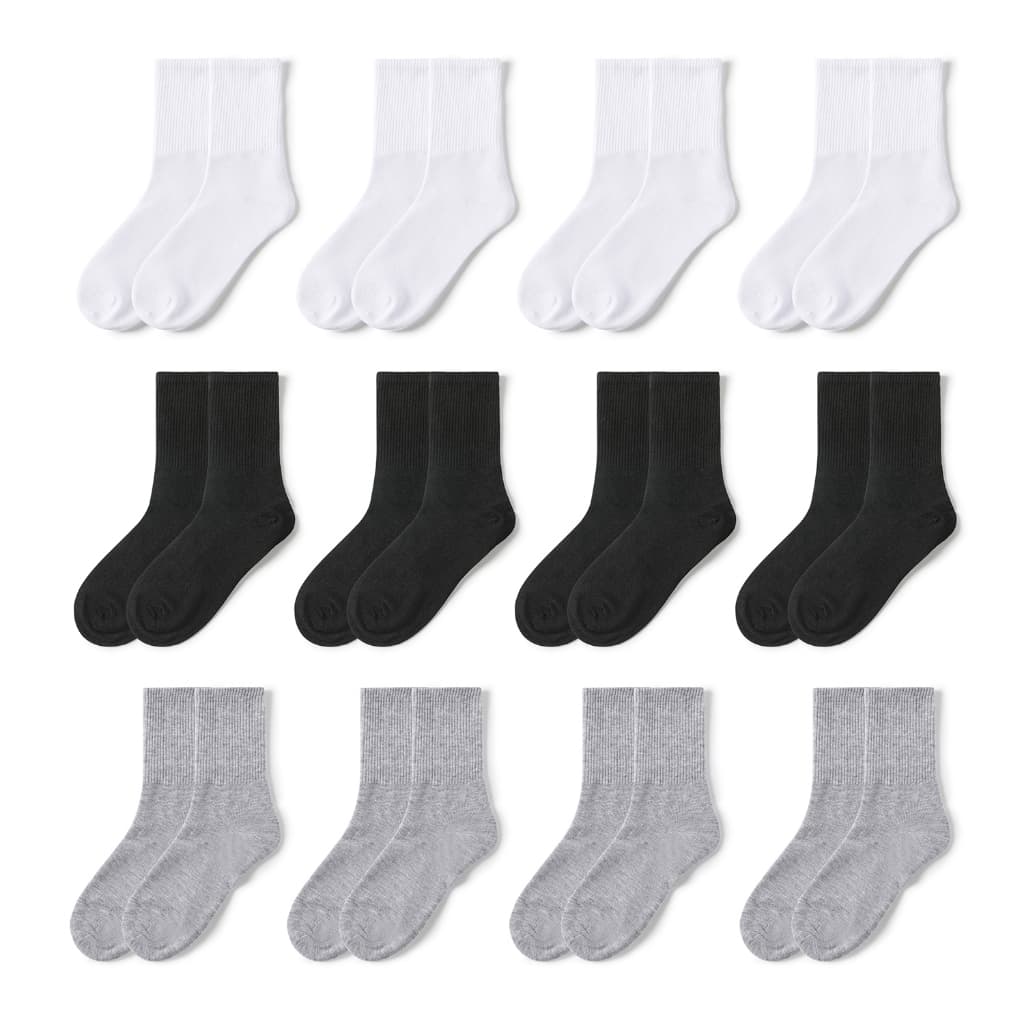 Melana Kit 12 Pares Meias Algodão Esportiva Com Absorção De Impacto Meia Meias Esportivas Futebol Antiderrapantes