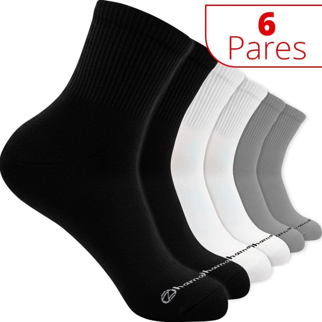 Kit 6 Pares Meias Zhamaro Cano Médio Alto Algodão Meia Atoalhada Grossa Meia Unissex Confortável