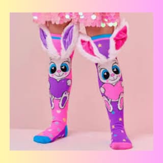 Meias Malucas Coloridas Divertidas de Personagens 3D Cano Alto até o Joelho Criança Juvenil Meias Maluca