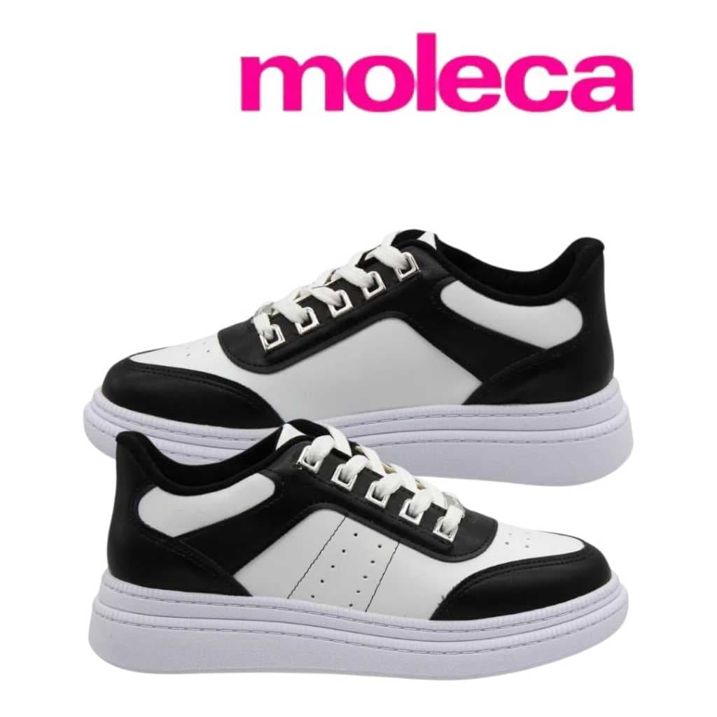 Tênis Feminino Casual Moleca Preto e Branco
