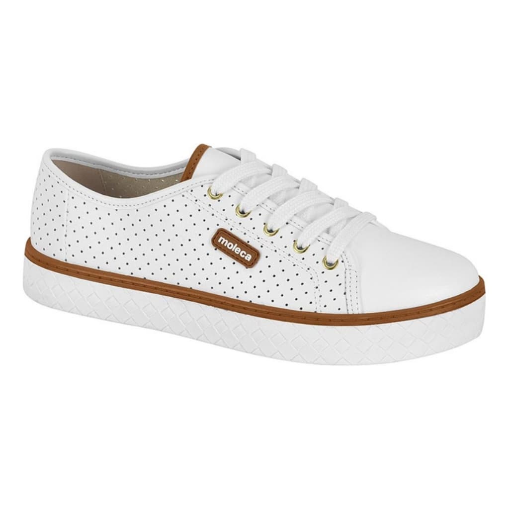Tênis Feminino Branco Moleca com Cadarço