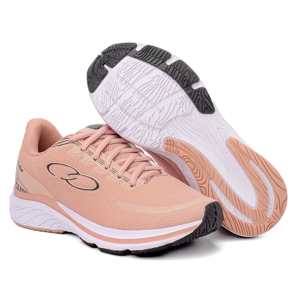 Tênis feminino rosa para academia e caminhada, tamanhos 34 ao 39, confortável