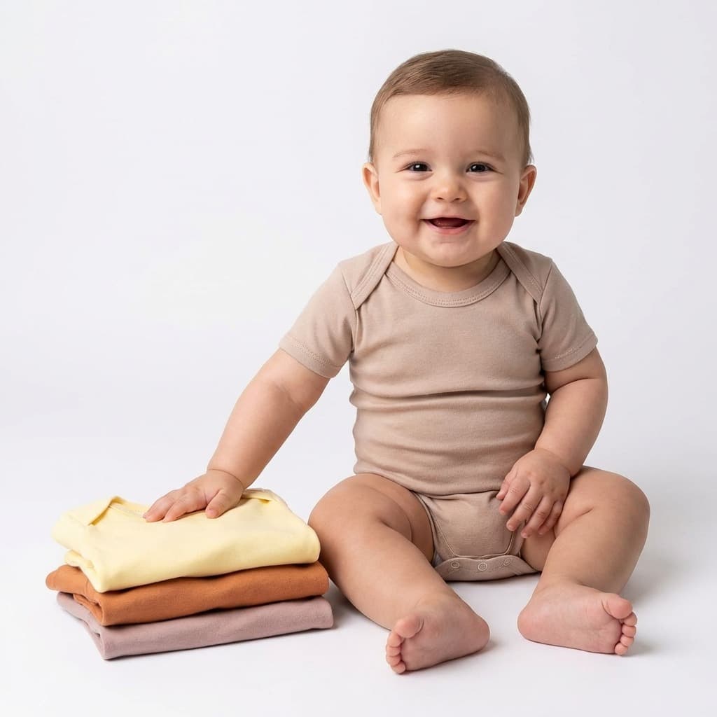 Kit 4 Body Infantil Bebê 100% Algodão Enxoval Maternina Menina Menino Unissex Meia Manga Básico Liso Neutro Promoção