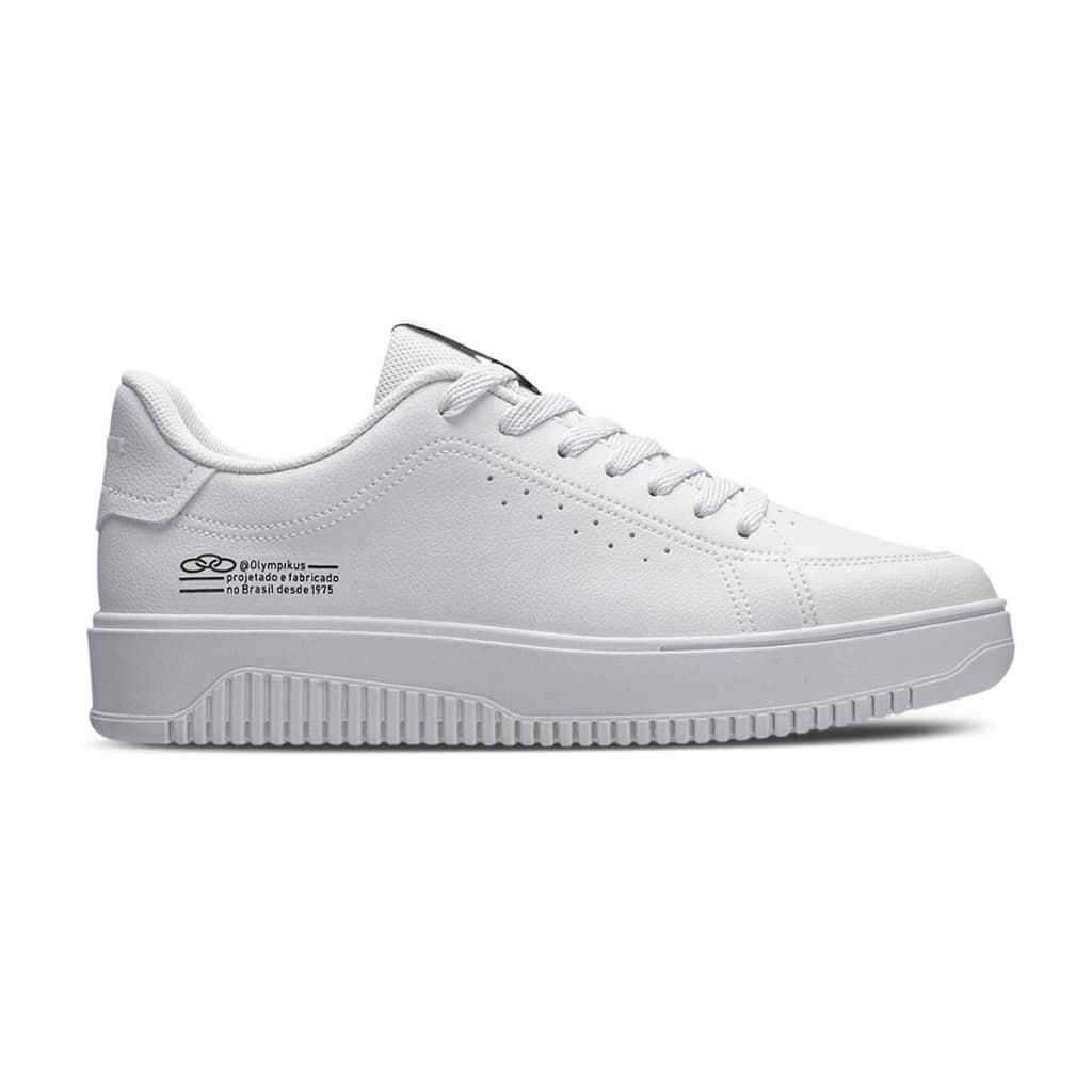 Tênis infantil casual branco com plataforma - Olympikus