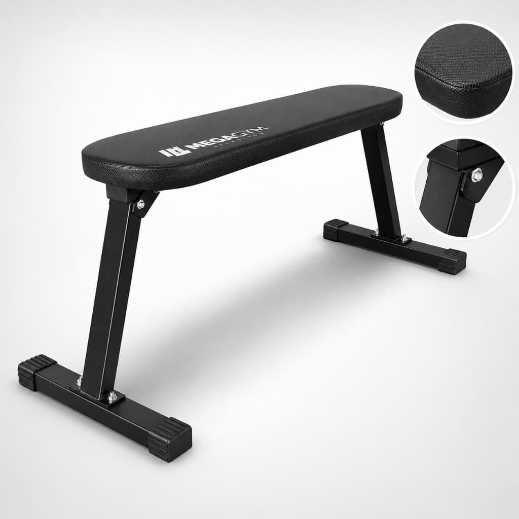 Banco Supino Reto Dobrável 120cm Para Exercícios Ginástica Musculação