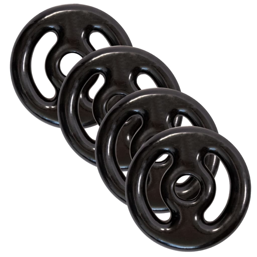 Kit 4 Anilhas Emborrachadas em PVC 2 Anilha De 1kg E 2 Anilha De 2kg Ideal para Treino em Casa e Academia