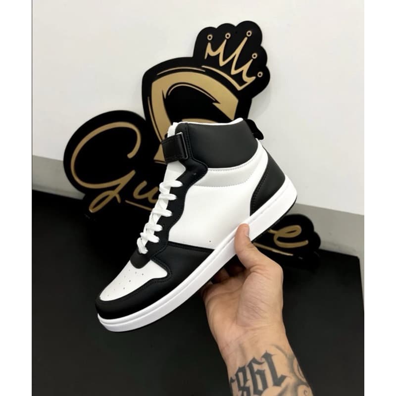 Tênis branco e preto BRH Mid Masculino High Top