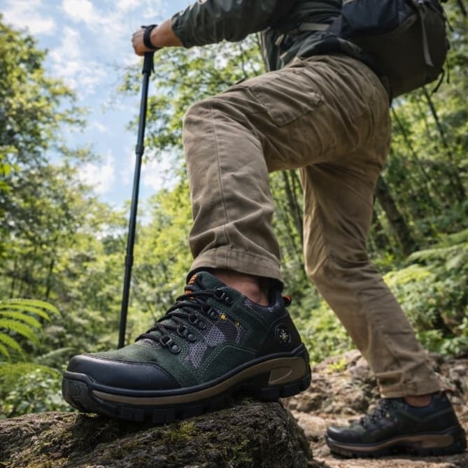 Bota Coturno Adventure para Trilhas Trekking Couro Legítimo Senhorelle Outdoor Solado Costurado+Meia