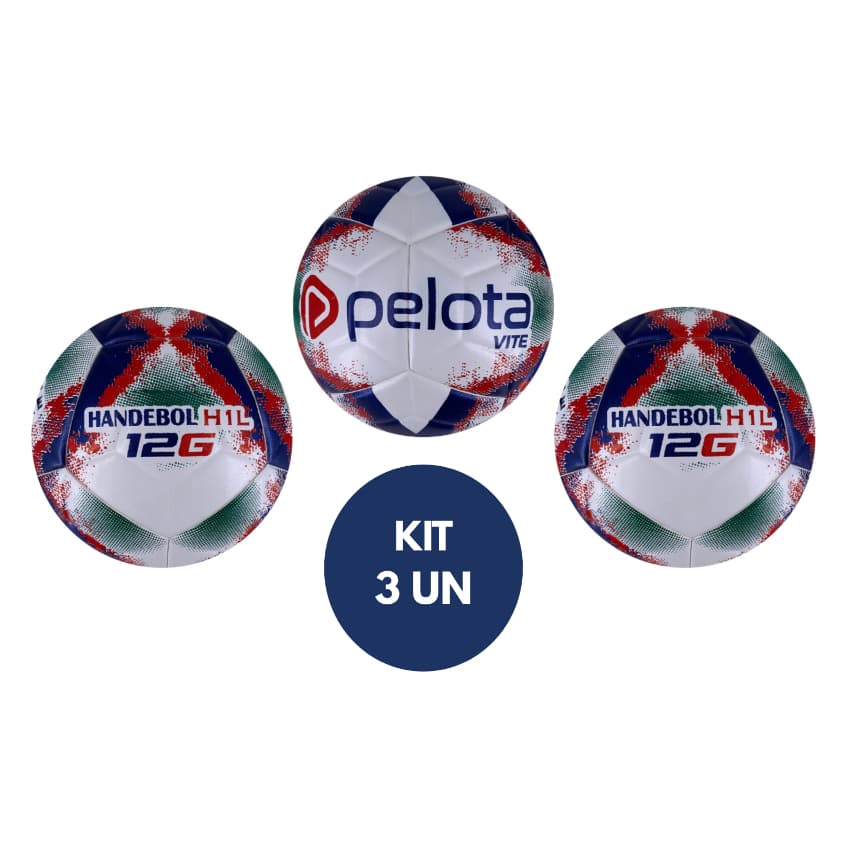 Kit 3 Bolas HANDBALL H1L Pelota VITE - Bola de Handebol
