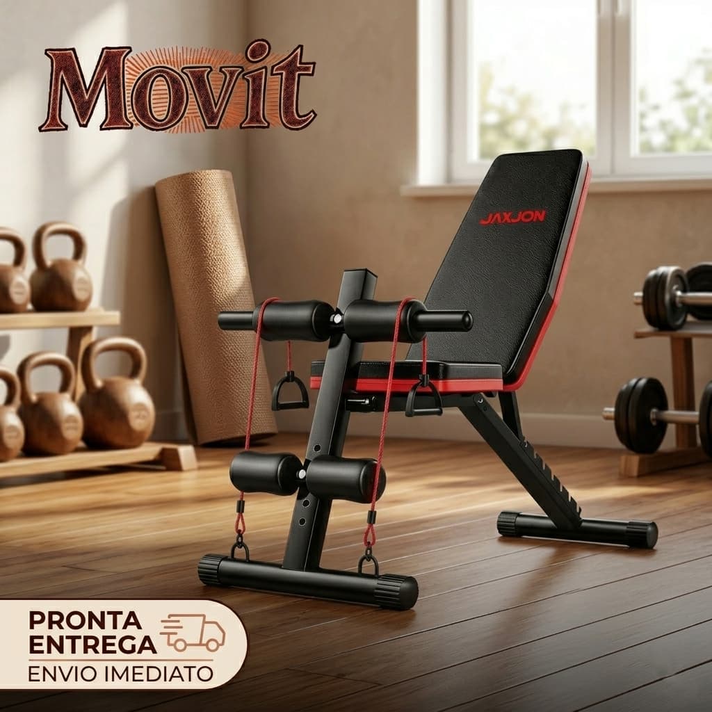 Supino Banco Ajustável Estação de Musculação Banco e Academia Regulável Dobrável 400KG