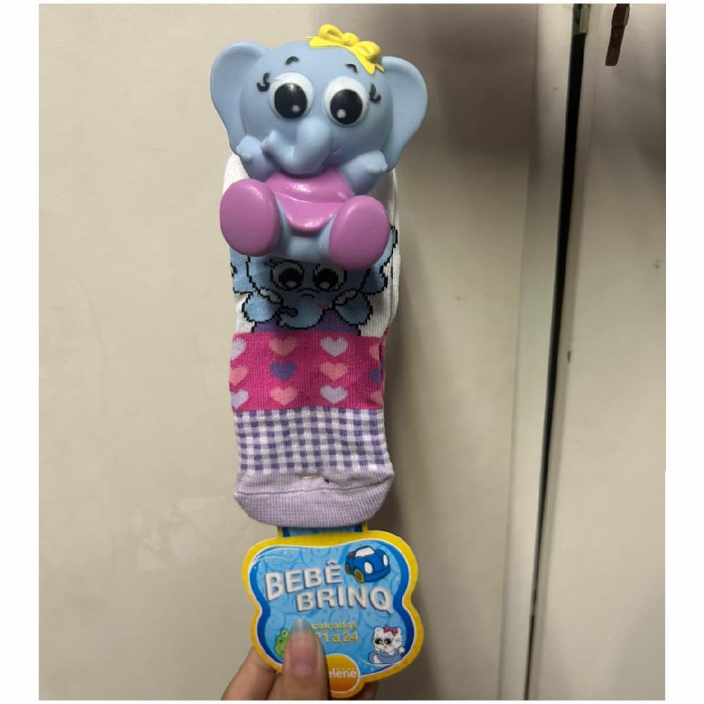 Meia Bebê 21 a 24 Brinq Brinquedos na Meia com Cheirinho - Selene 1500.003