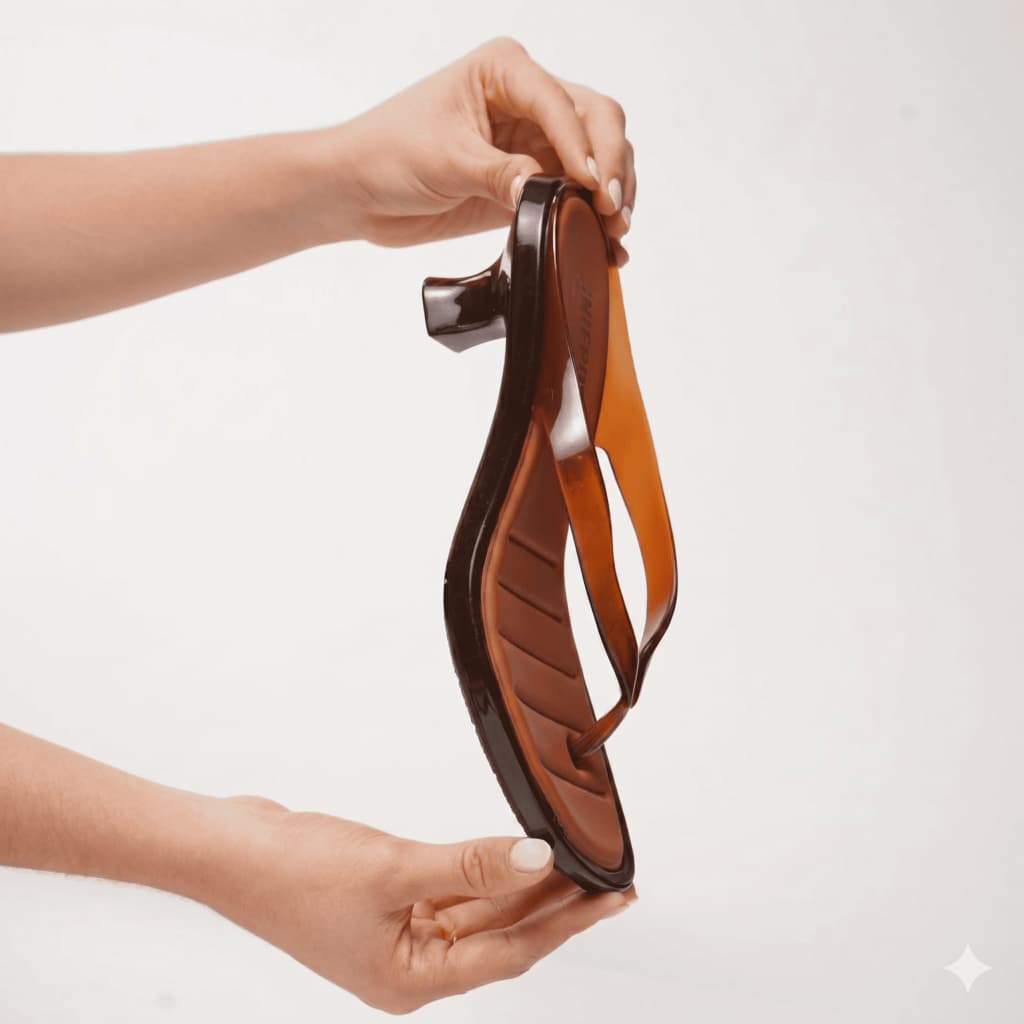 Sandália Salto Baixo Kitten Heel Transparente Tendência Gringa