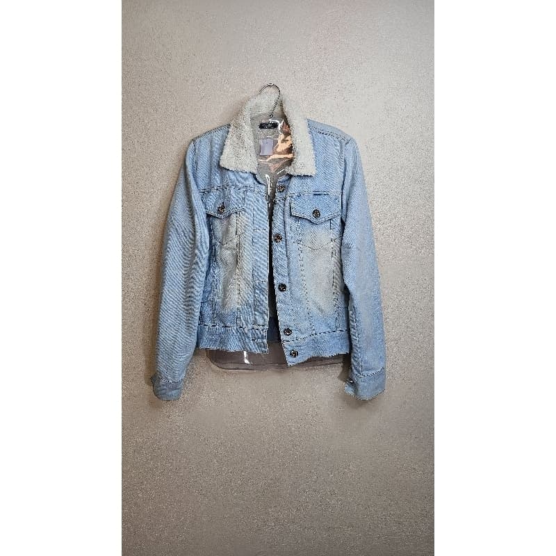 Jaqueta Jeans Feminina Lavagem Clara W&Z Fashion Tam 40 | Casaco Jeans Claro Meia Estação Blazer Jeans