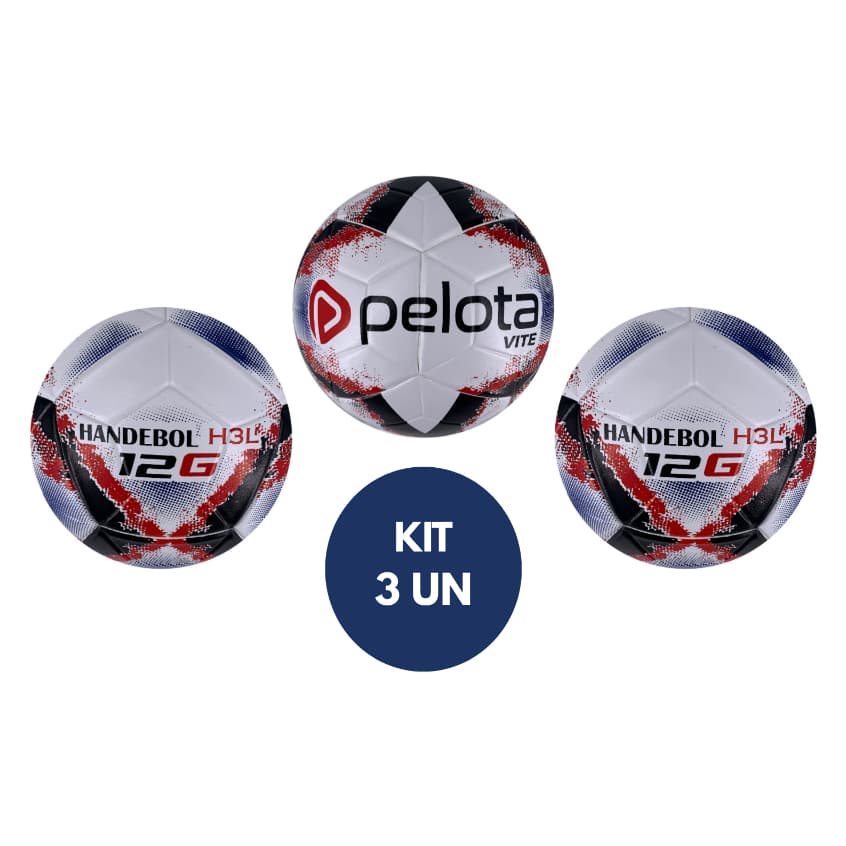 Kit 3 Bolas HANDBALL H3L Pelota VITE - Bola de Handebol