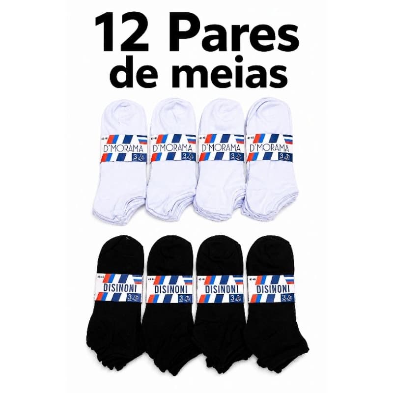 kit de meias saquete cano curto Meias cano curto Meias pretas Meias Branca Meia para academia Meia Unissex  Meia Barata