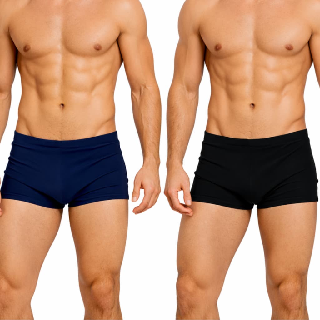 Kit 2 sunga com proteção uv praia piscina 3 cores sunga boxer sunga praia