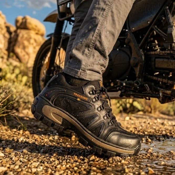Tênis Coturno Trekking Trilha Senhorelle para Motociclismo Camping + Meia