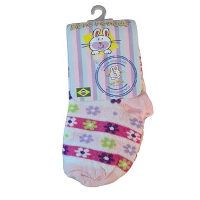 Kit 3 Pares de Meias Bebê Menina - Tamanho P M G - Bicho Molhado - Meias para recém-nascido - Meias para Bebê - Meia Infantil