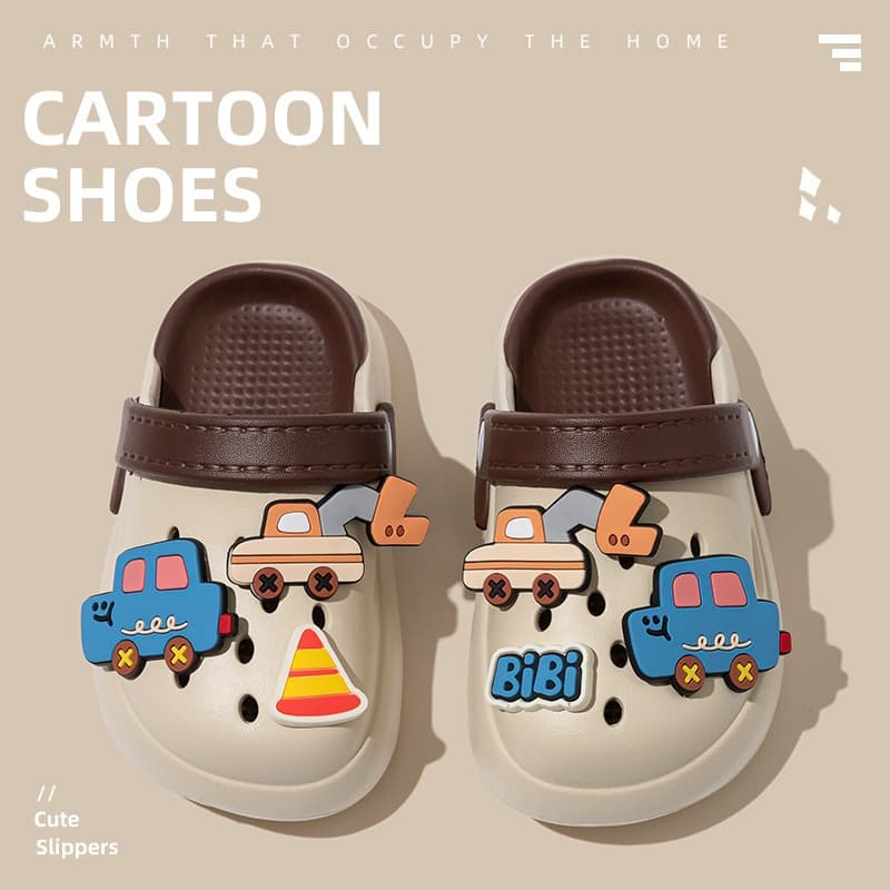 Babuche infantil Sandálias infantil de praia Cartoon Meninas Meninos Baby Indoor EVA Sandálias leves e bonitas