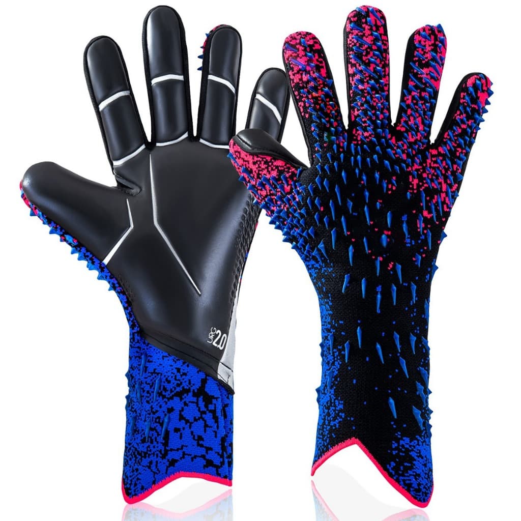 Luvas de goleiro Luvas de goleiro de futebol com aderência forte Luvas de goleiro de futebol duráveis, tamanho 6-10