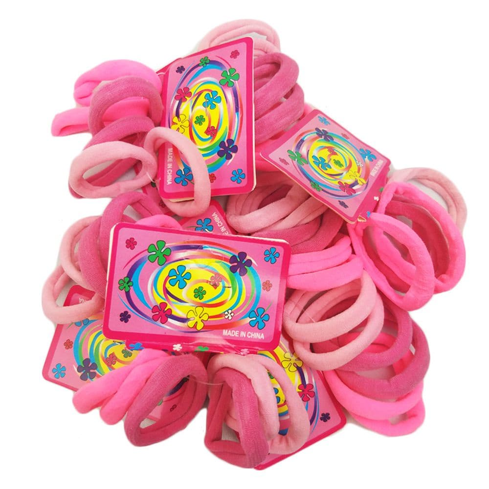 KiT 72 Elásticos ROSA Rabico Para Cabelo Tipo Meia Pacote 1 PACOTE DE XUXINHA BARATO ATACADO REVENDA MENOR PREÇO