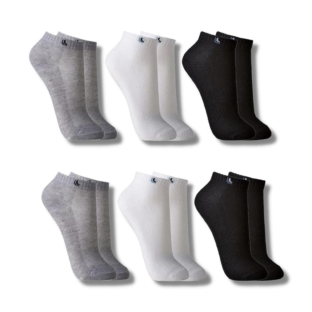Kit 6 Pares Meias Lupo Soquete Cano Curto Baixo Algodão Meia Masculino Feminina Original