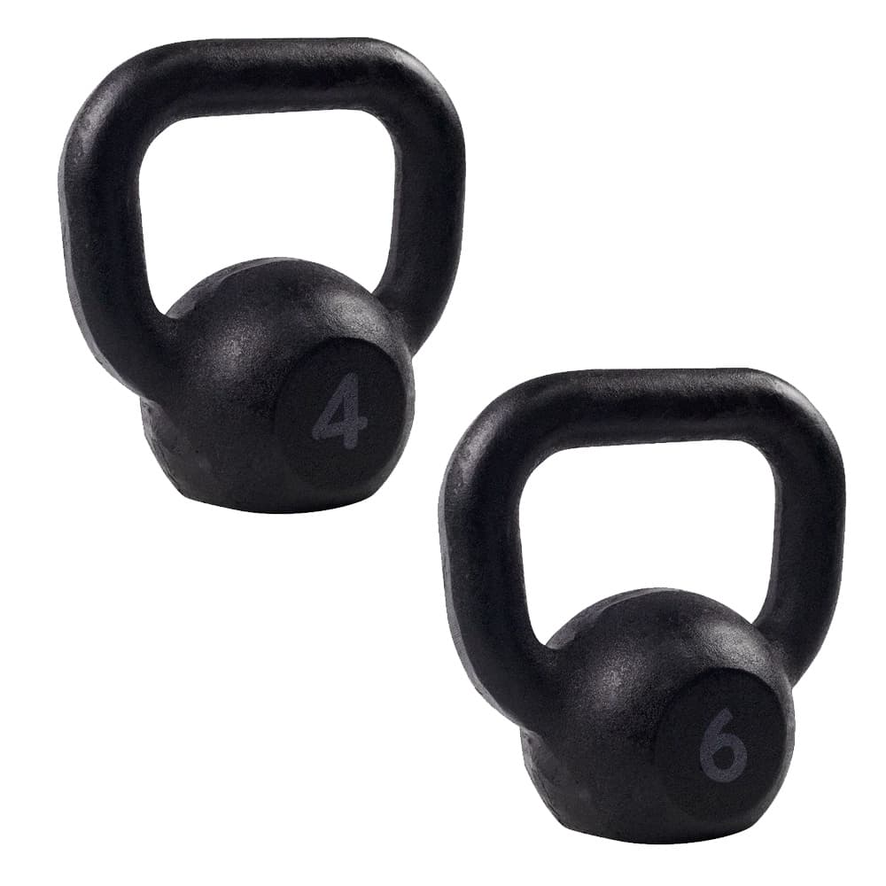 KIT 1 KETTLEBELL PINTADO 4 KG + 1 KETTLEBELL PINTADO 6 KG