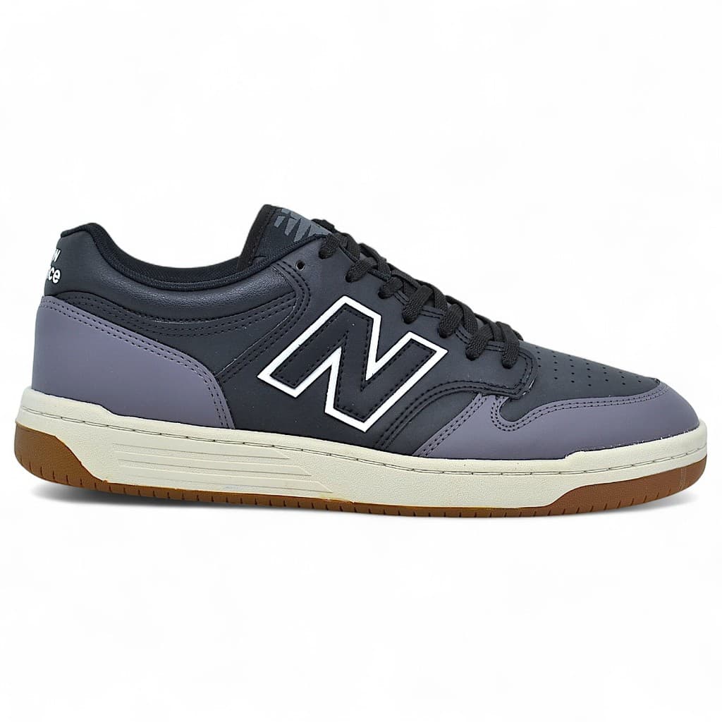 Tênis New Balance Masculino 480 NB Low Casual Original cinza e preto