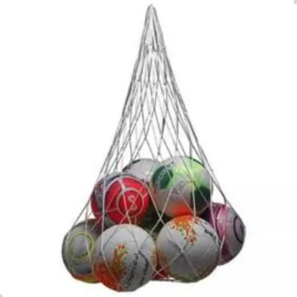 Rede Para Transporte de Bolas Basquete Futebol Handebol Volei Fio 4mm Seda 20 Bolas