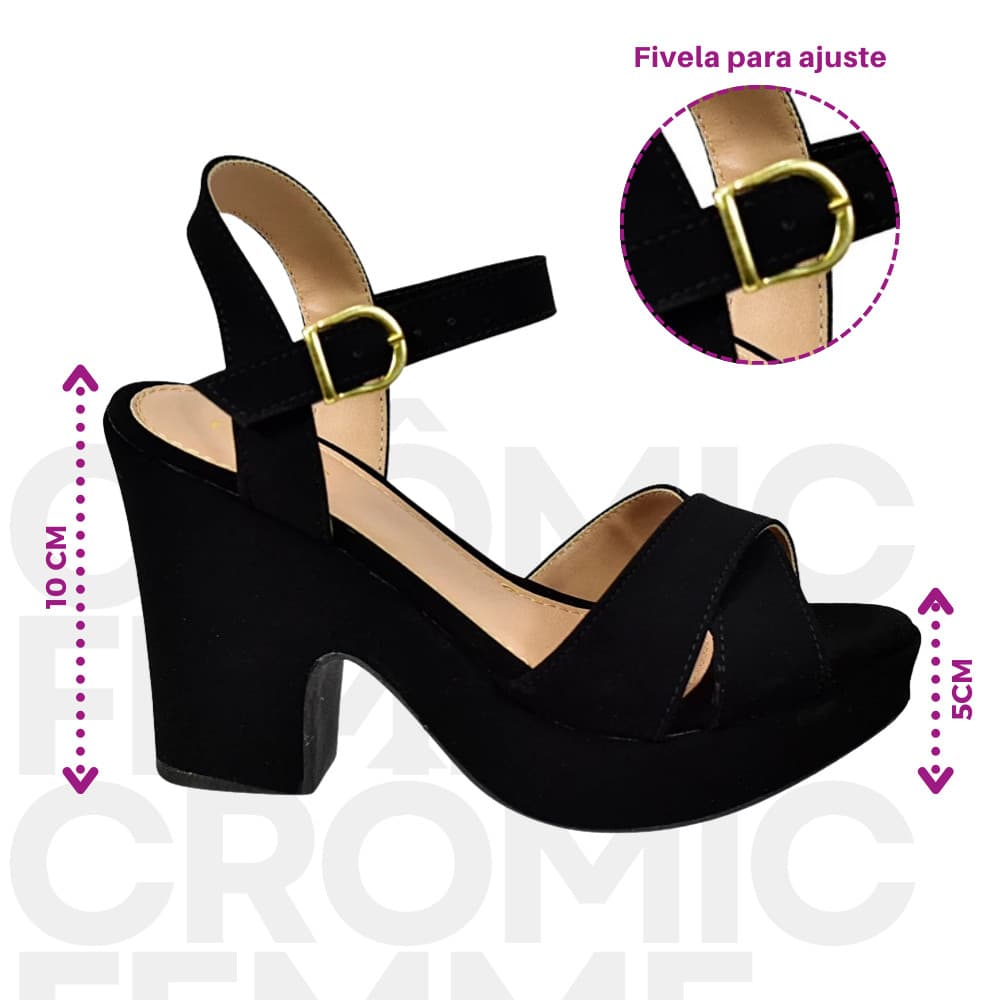 Sandália Anabela Espadrille Feminina Premium - Salto 10cm, Conforto, Solado Antiderrapante