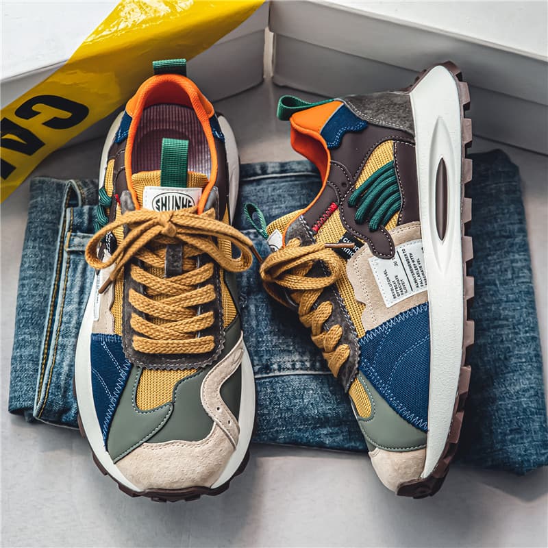Outono 2025 nova plataforma leve tênis All-Match Low Top sapatos casuais dos homens