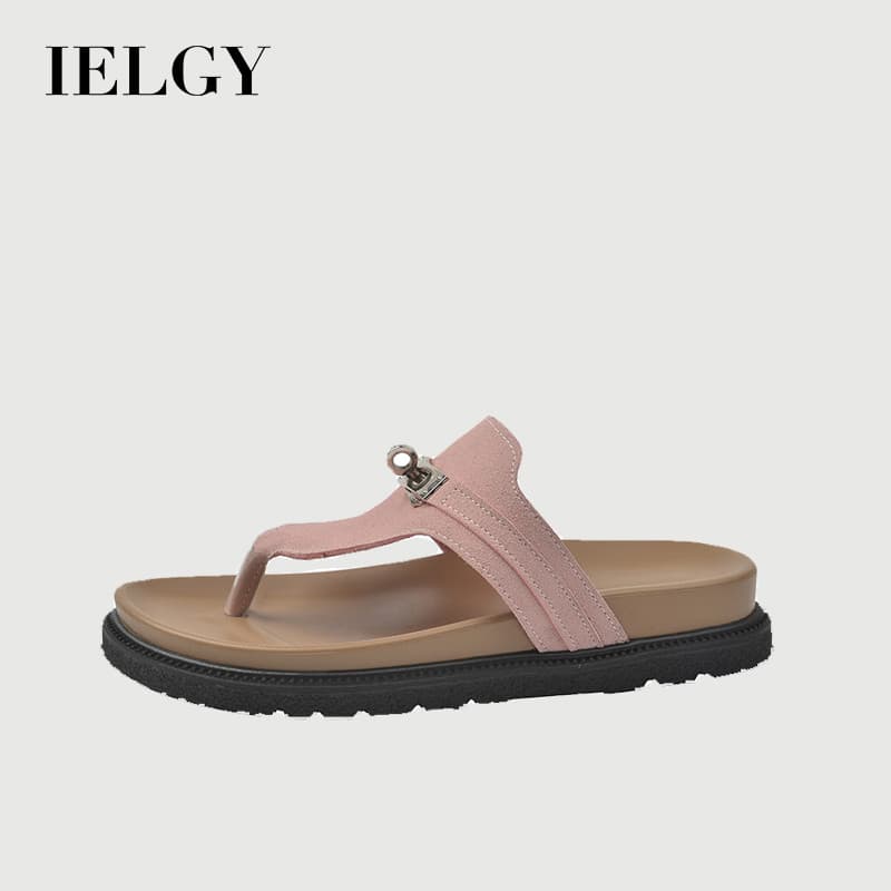 Sandália feminina rosa com tiras de velcro e sola preta