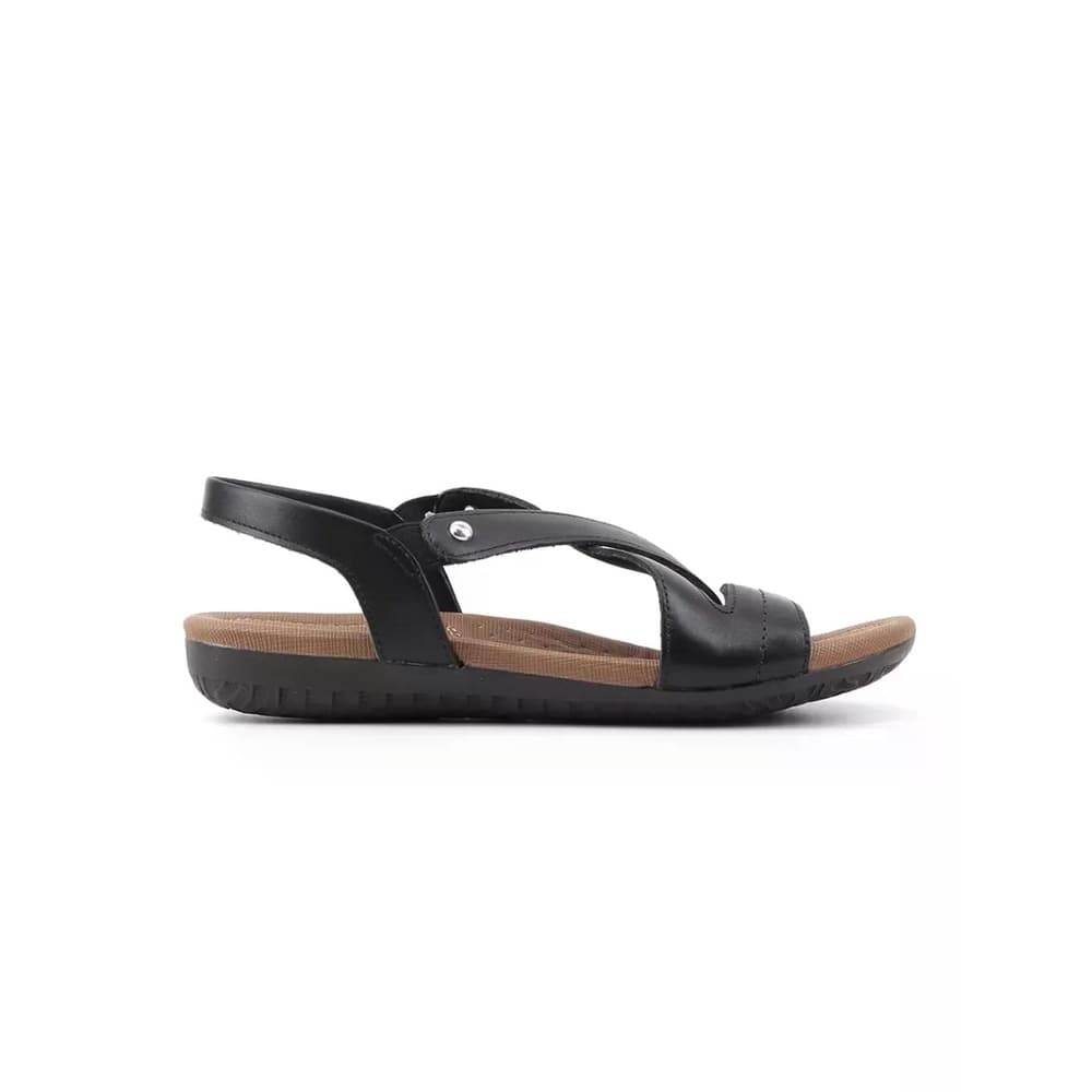 Sandália Usaflex Rasteira Couro Preto R1804 sandalia feminino verão moda feminina confortavel look