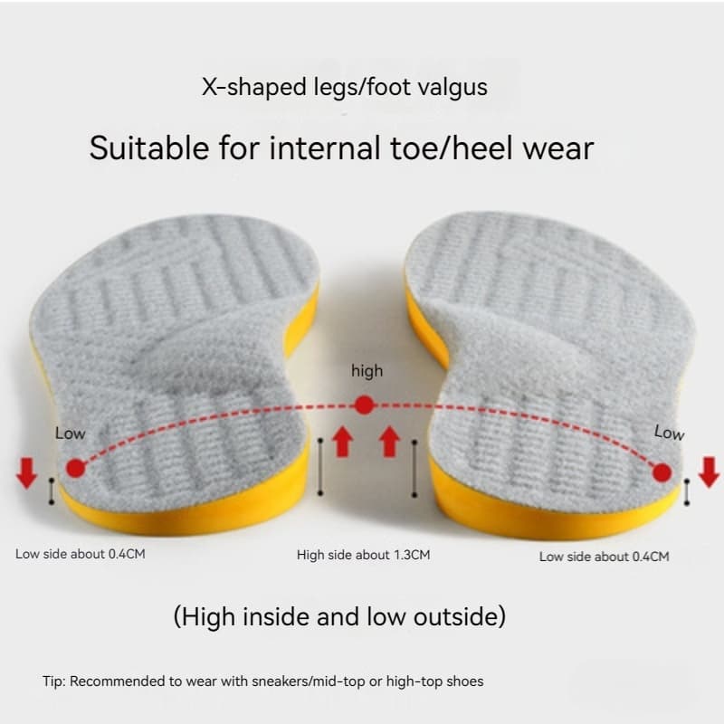 Palmilha de correção, Palmilha interna externa de oito caracteres, Palmilha plana para pés, Palmilha em forma de O, Palmilha em arco, Adequada para palmilha de perna em forma de X, Palmilha para pés Valgus