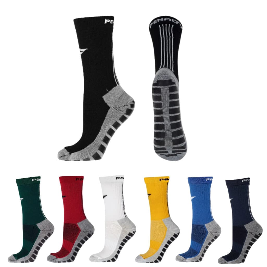 Meia Cano Médio Antiderrapante Esportiva Penalty Grip 33 ao 44