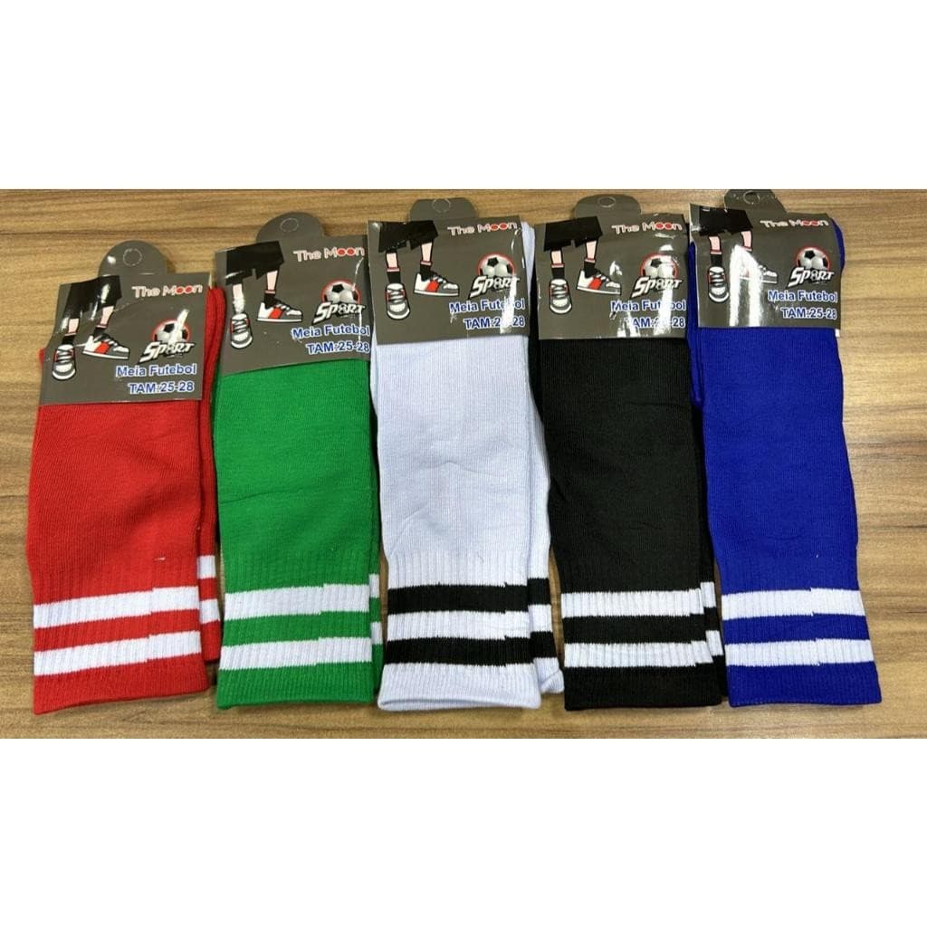 kit 02, 3 ou 4 pares de Meião futebol juvenil em Algodão || MEIÃO INFANTIL DO 25 ao 28