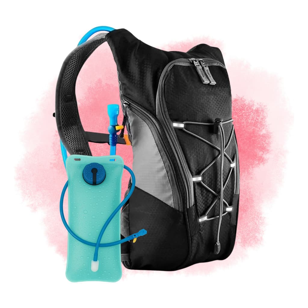 Mochila De Hidratação Impermeável Bolsa De Água Térmica 2L Ajuste Peitoral Cinto Abdominal Bike Ciclismo Corrida Trilha