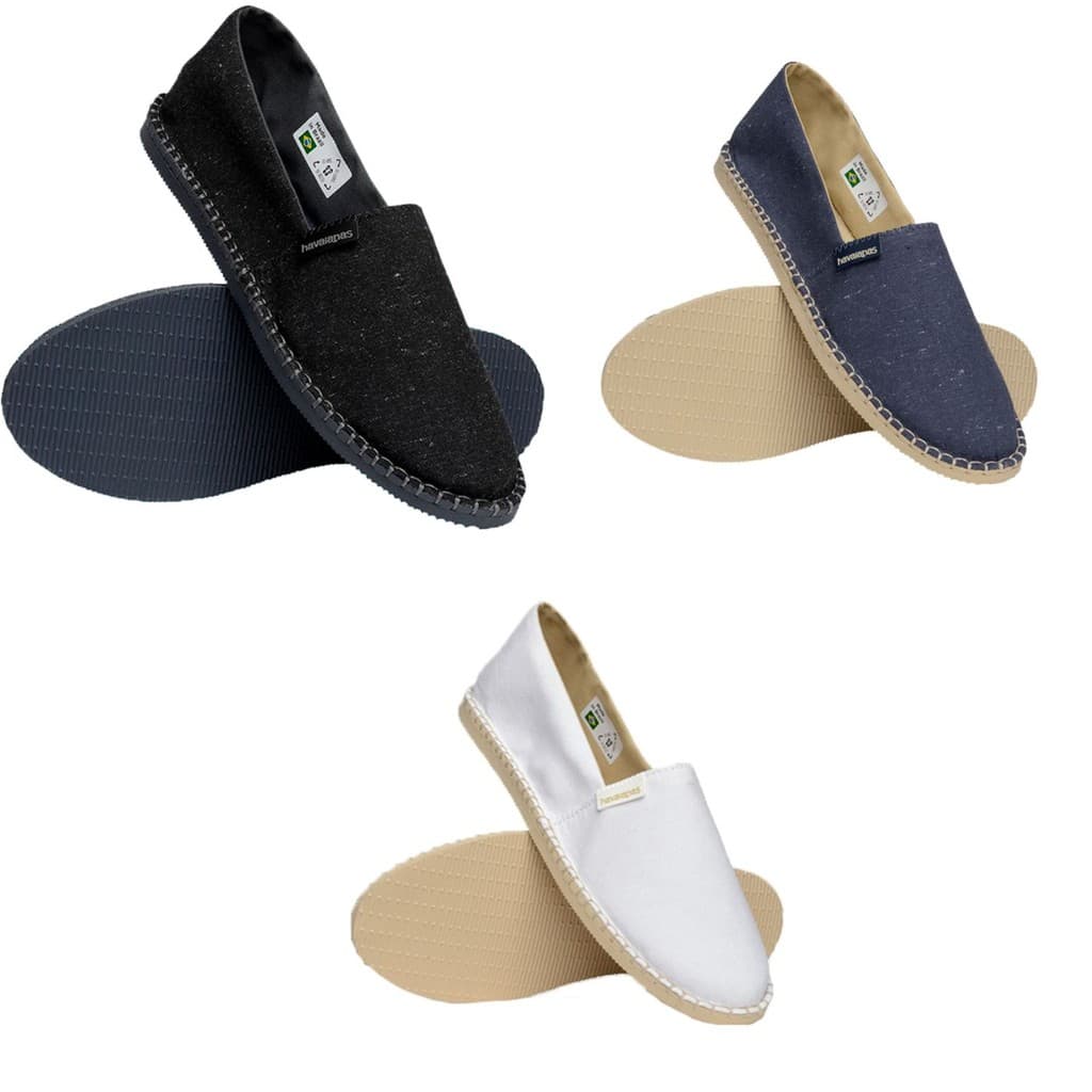 SANDALIA ALPARGATAS HAVAIANAS ESPADRILLE CABEDAL LONA LEVEZA SUSTENTABILIDADE CASUAL URBANA C/NF