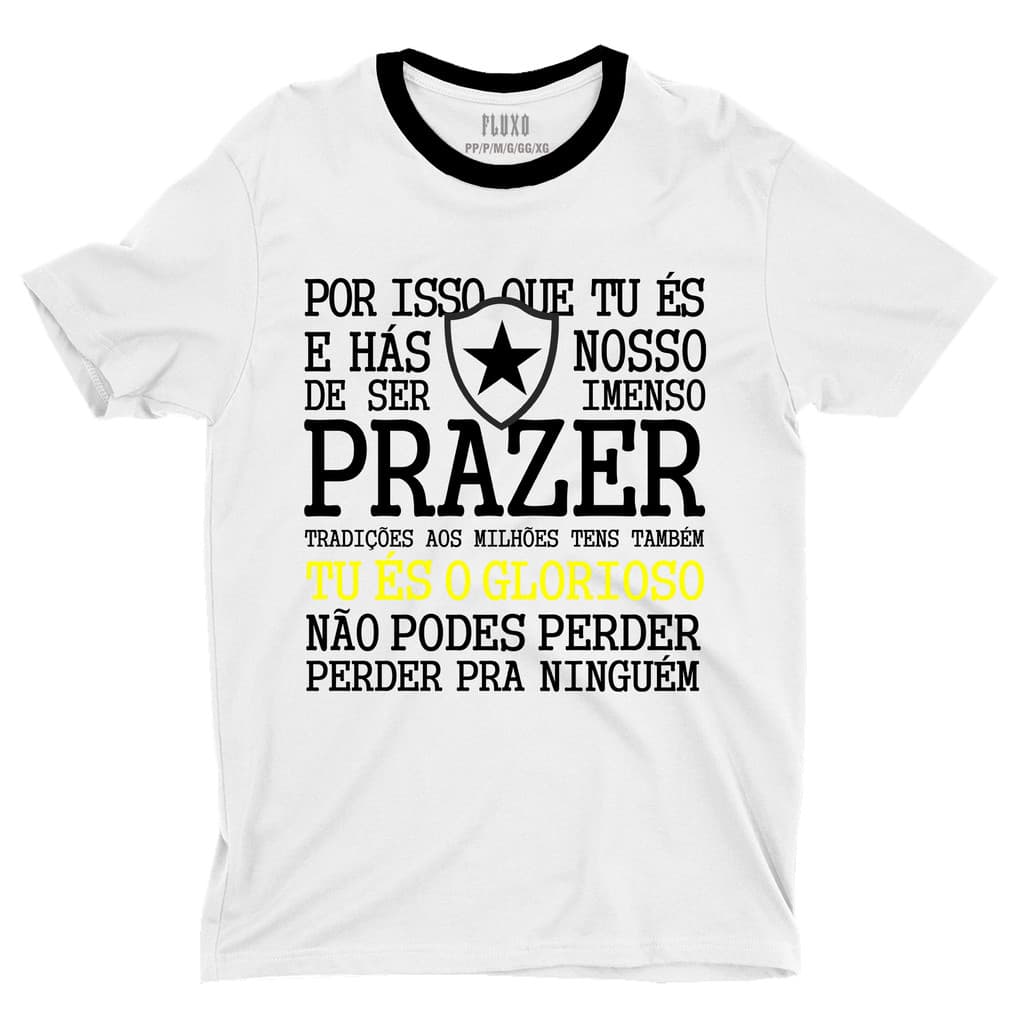 Camisa Algodão Time Botafogo Fogão Futebol Esporte Camisa Algodão Futebol Esporte Time Botafogo Fogão