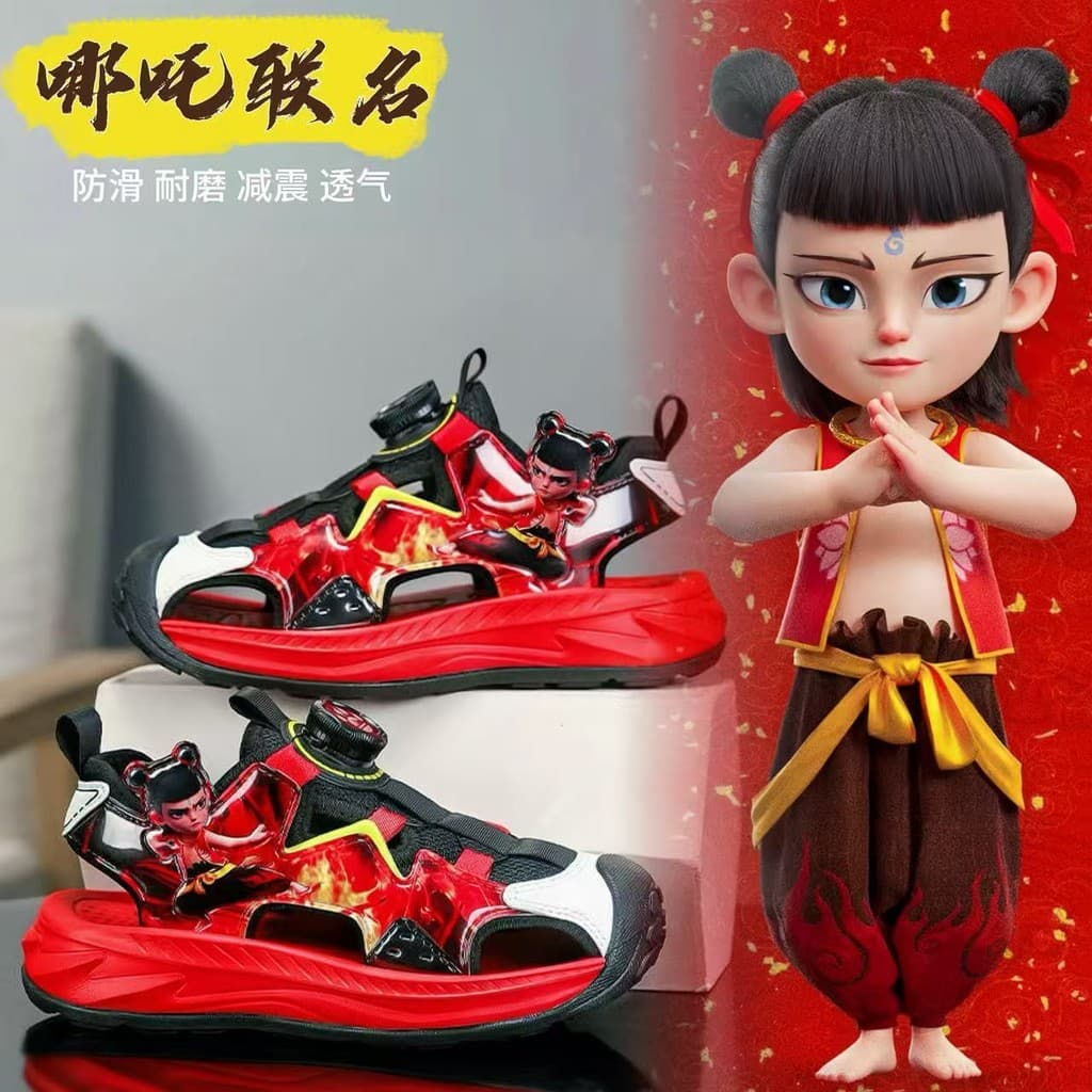 Crianças Baotou sandálias meninos sandálias esportivas antiderrapante sola macia meninos sapatos de praia bonito