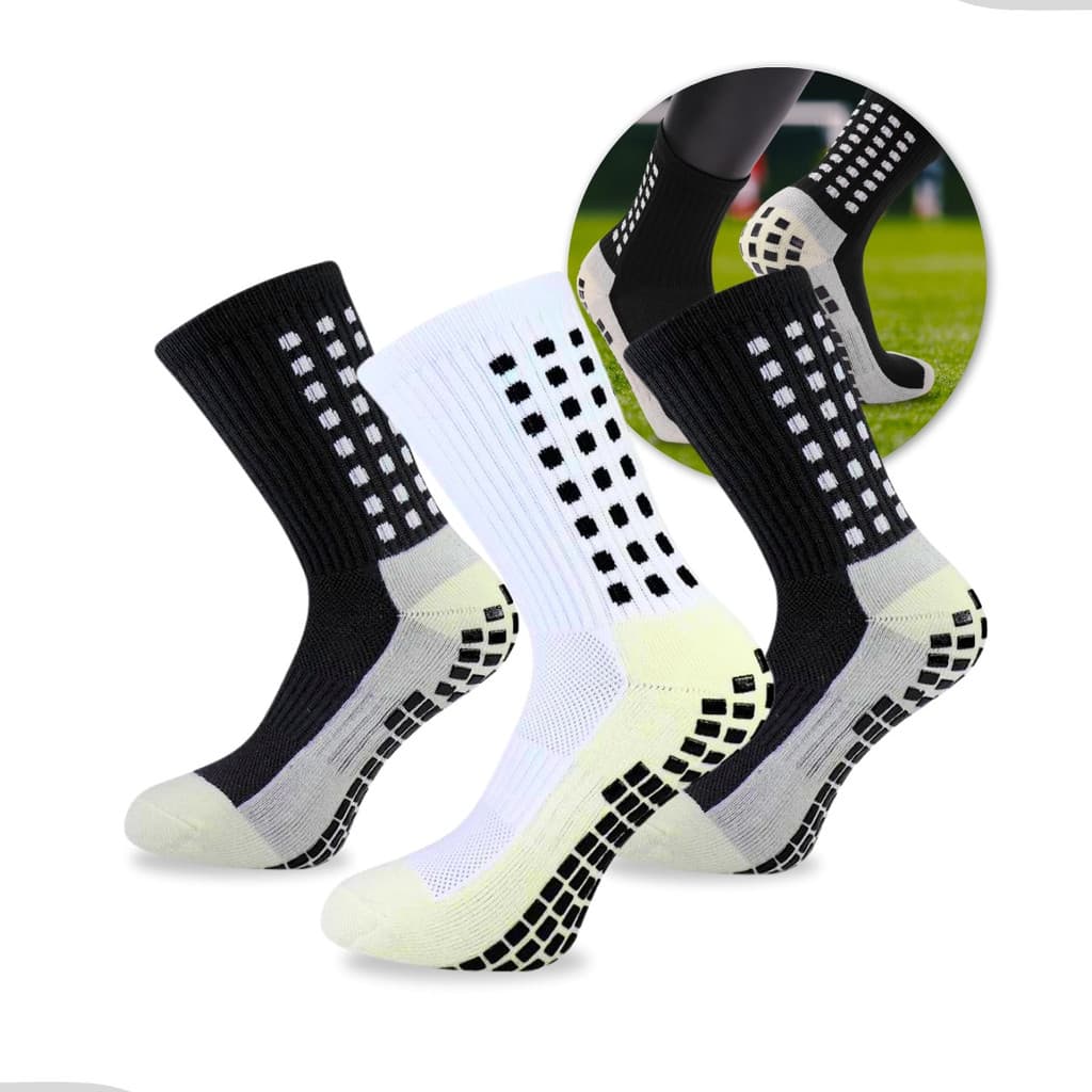 Meias de futebol Kit 3 Pares Meia  Antiderrapante Esportiva Futebol Treino（meia Sport--008）