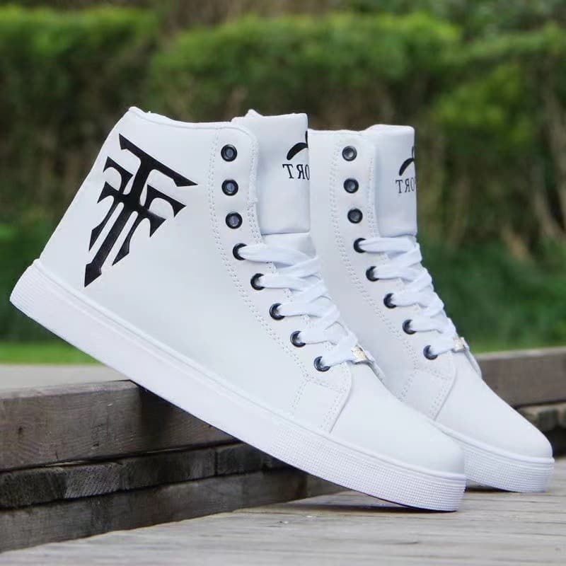 Tênis PU Couro 2026 Nova Moda Casual Homem High Top Monster Skate