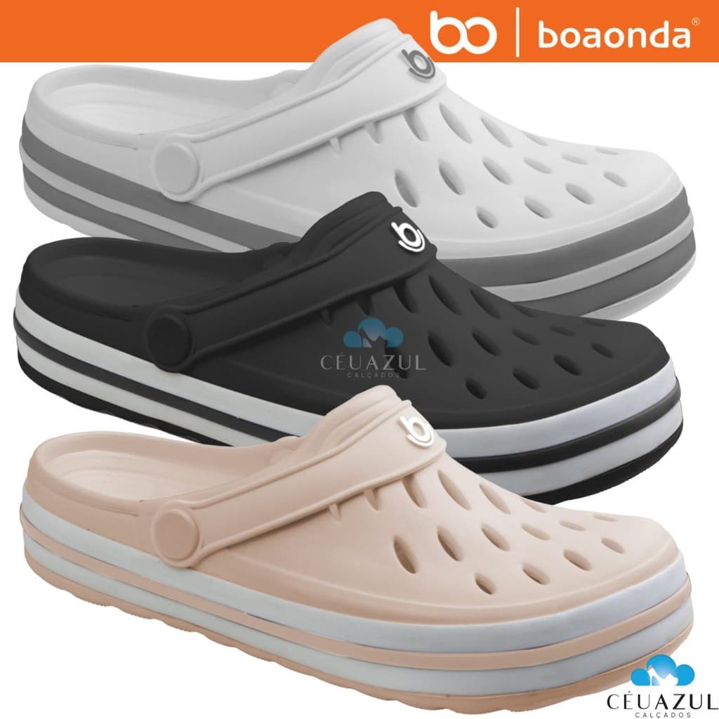 Chinelo Babuche Feminino Star BoaOnda Amortecimento Ultraconforto Clog Crocs Trabalho EVA Macio