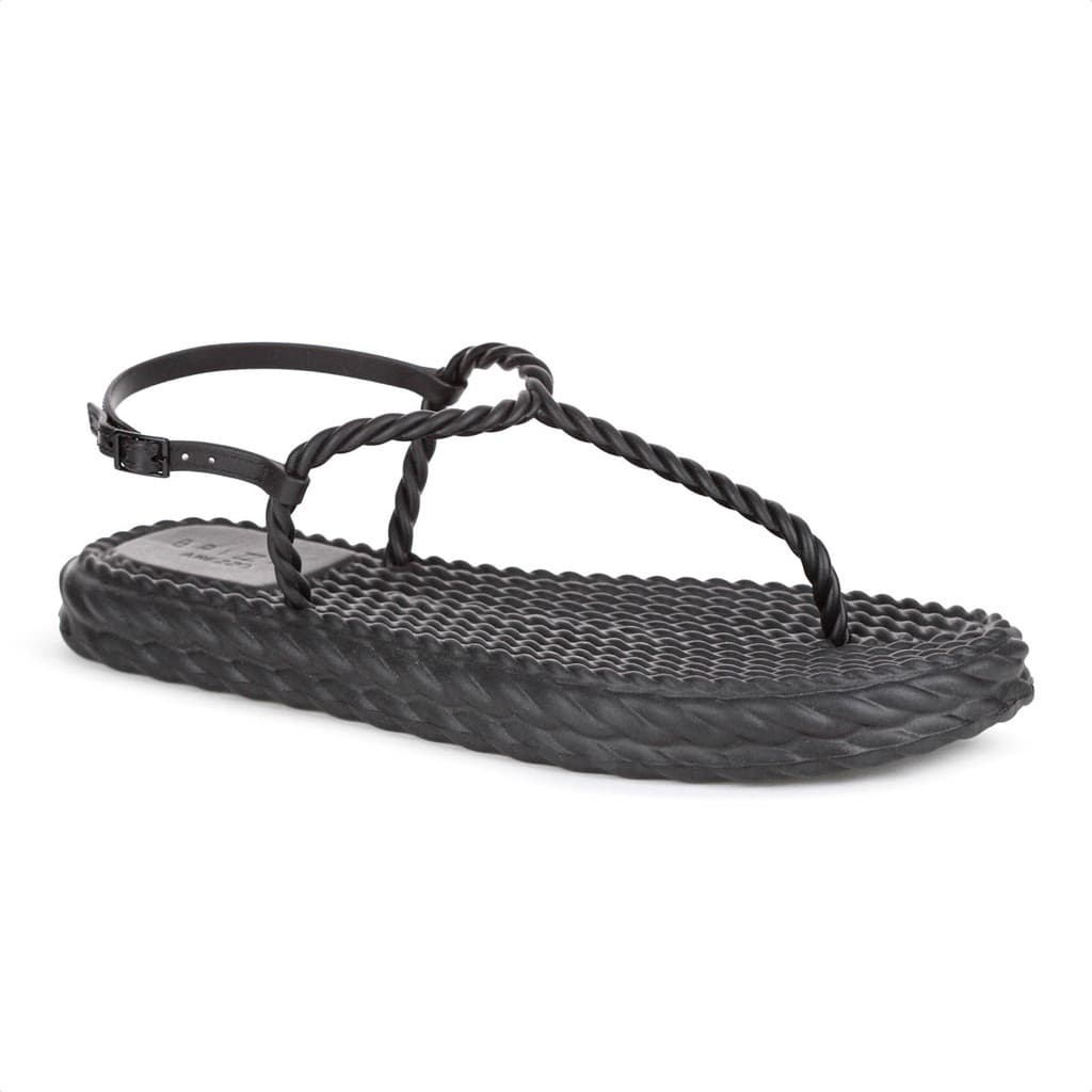 Sandália Brizza Arezzo Thong Slim Marrocos Preto - Feminino