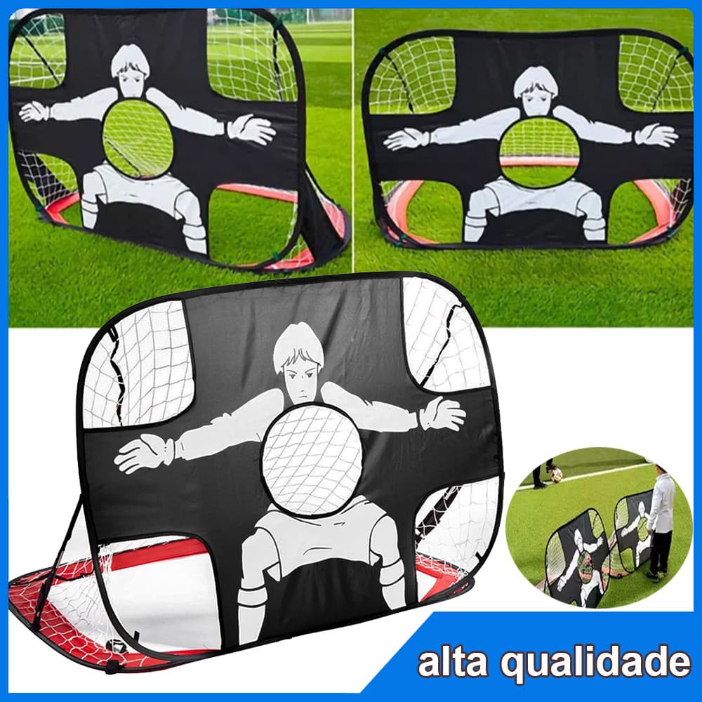 Gol de futebol infantil portátil conjunto de gol de futebol equipamento de treinamento rede de futebol infantil