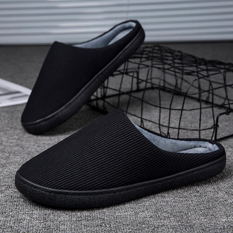 Chinelos de algodão masculino inverno Plus Size 46 uso doméstico pelúcia quente chinelos de pelúcia casal interior antid