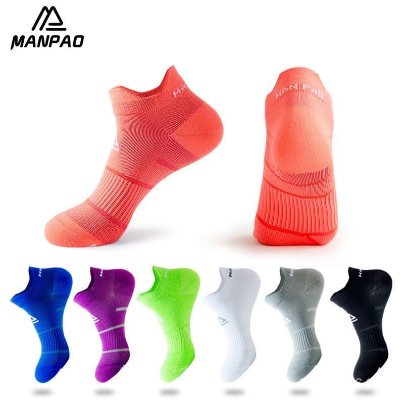 Meias esportivas de verão, meias para corrida, meias unissex de cano baixo com blocos de cor, meias curtas finas para fi
