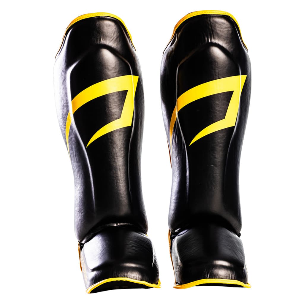 Caneleira Muay Thai Mma Luta Pretorian Impact Preto Amarelo