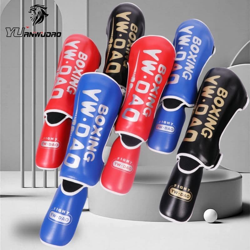Caixa de boxe Sanda leggings adulto luta livre caneleiras conjuntas protetores do peito do pé luta Taekwondo treinamento