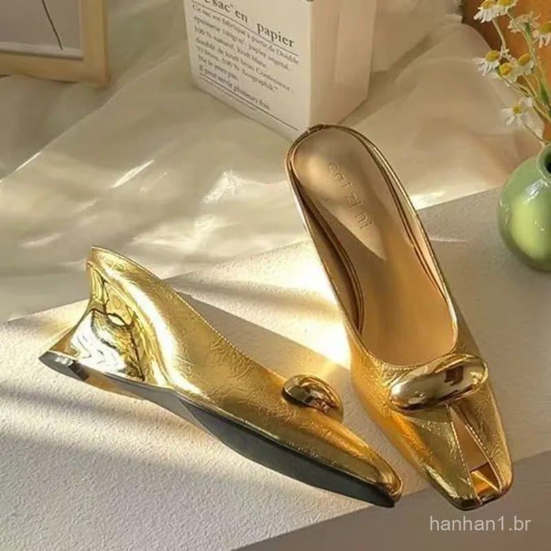 Sandálias de Plataforma Femininas, Mules, Sandálias de Salto Oco, Sandálias de Verão Sexy, Novas Sandálias Slingback de 
